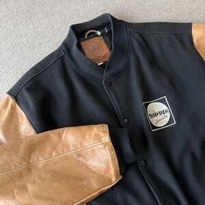 Golden Bear Made in USA Wool Leather Varsity Bomber Jacket Men's Size XL